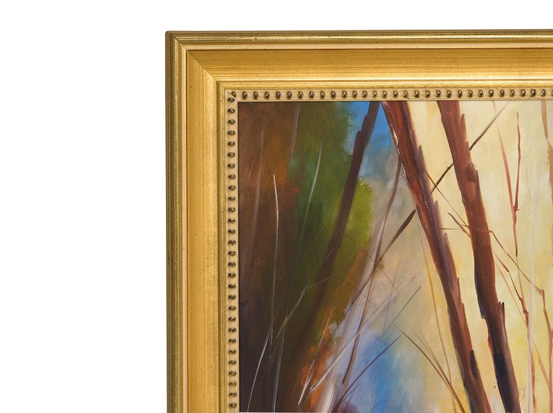 Stein Design Classique 55 Gold Leaf Solid Wood Art Frame 2" Width and 1/4" Rabbet for Canvas, Traditional Artwork, and Portraits - [8" x 10"] - Image 4